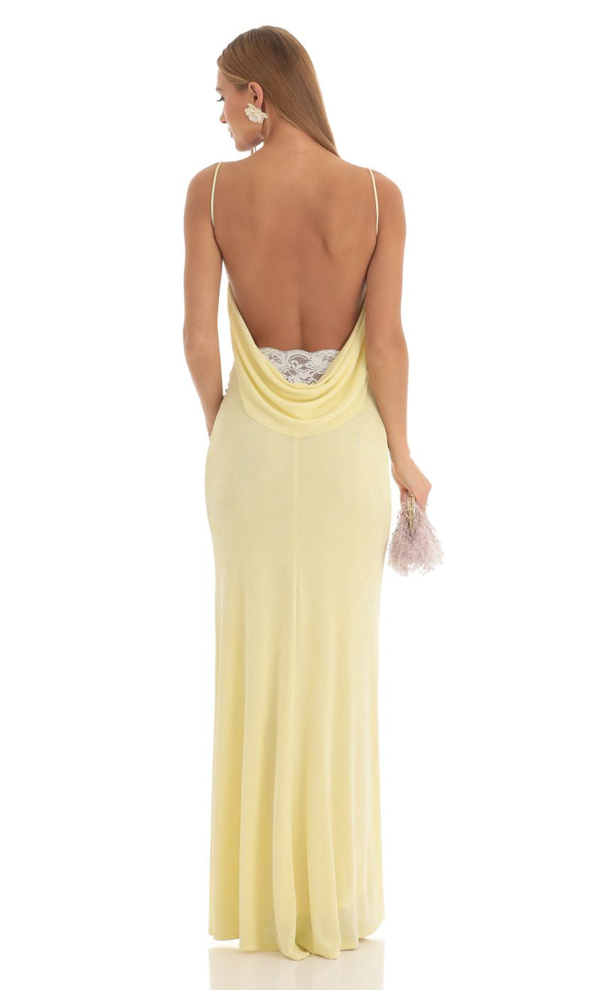 Lucy in the Sky Lace Open Back Maxi Dress