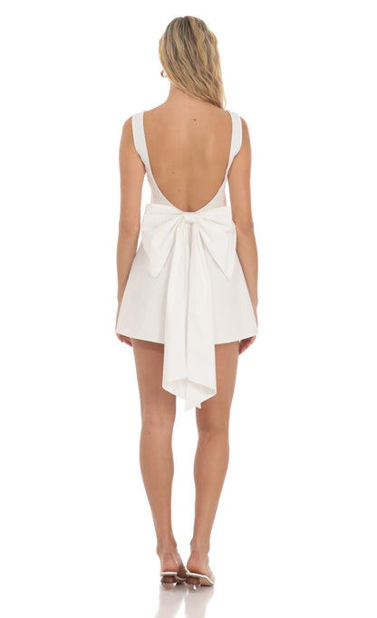 Lucy in the Sky High Neck Back Bow Dress