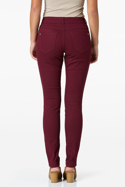 Cato Fashion Women's Wine Skinny Jeans