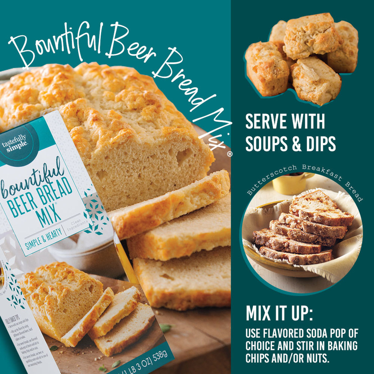 Tastefully Simple Bountiful Beer Bread Mix