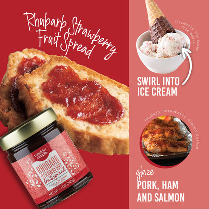 Tastefully Simple Rhubarb Strawberry Fruit Spread