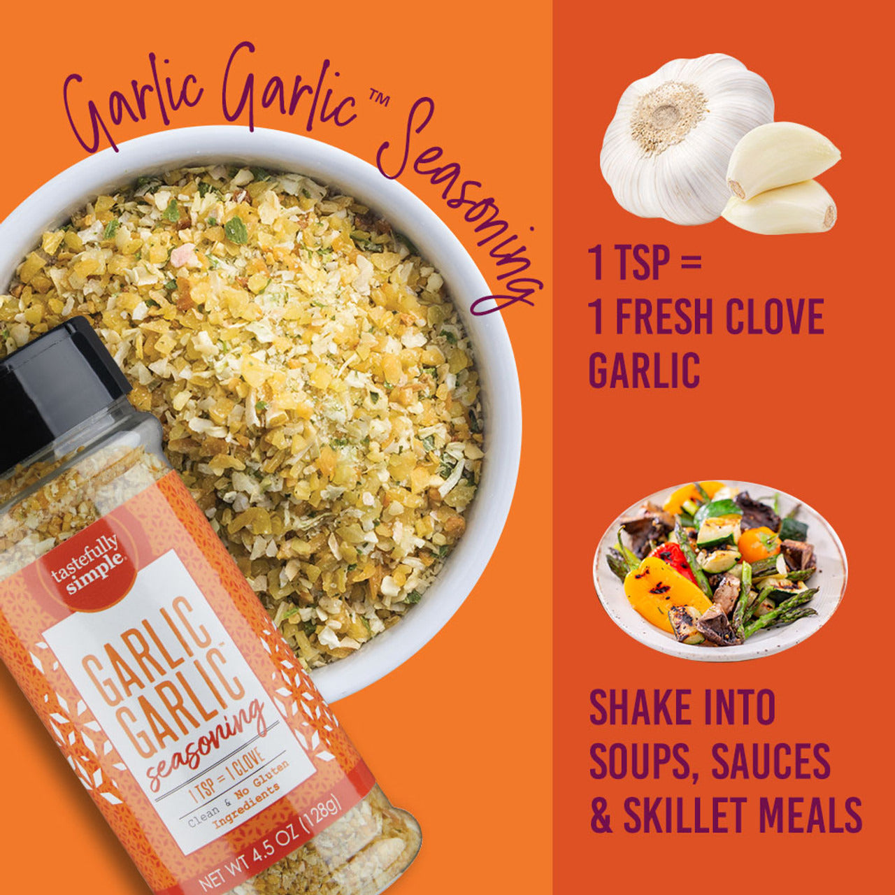 Tastefully Simple Garlic Garlic Seasoning