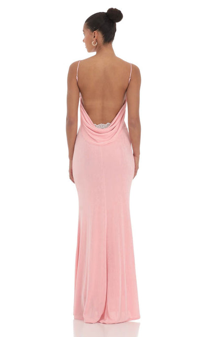 Lucy in the Sky Lace Open Back Maxi Dress