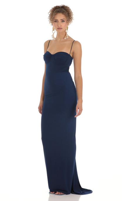 Lucy in the Sky Ruched Maxi Dress 1