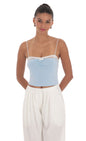 Lucy in the Sky Lace Trim Crop Top