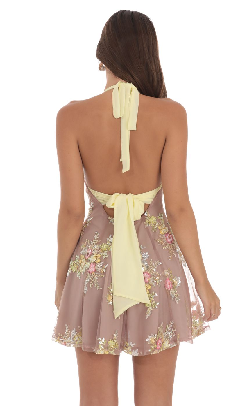 Lucy in the Sky Halter Open Back Dress