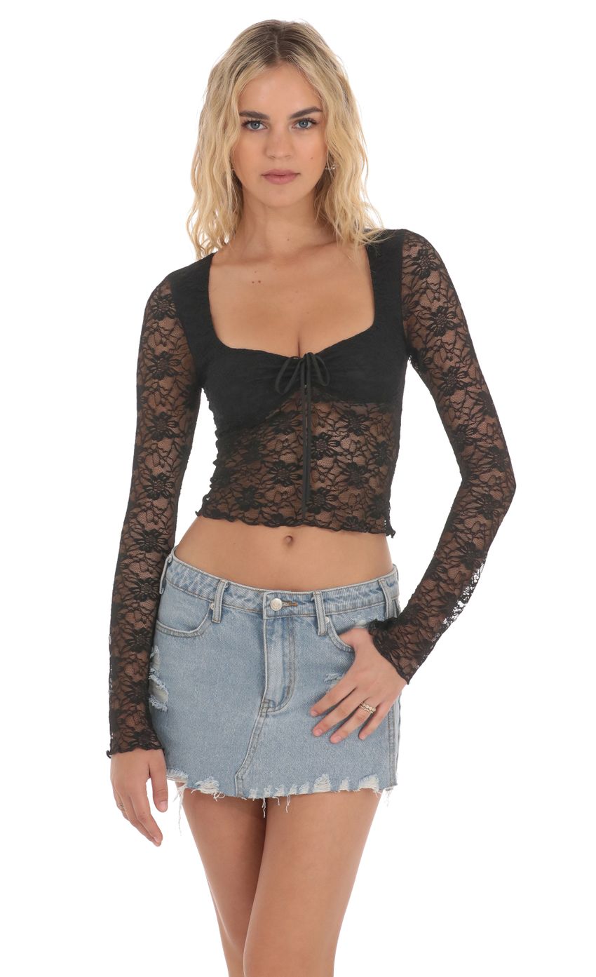 Lucy in the Sky Long Sleeve Lace Top