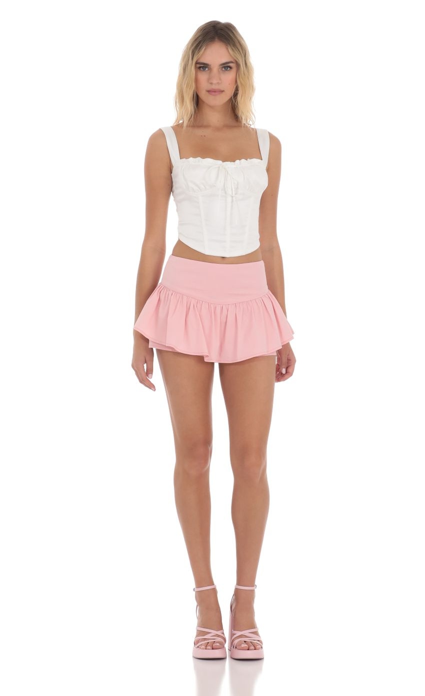 Lucy in the Sky Peplum Skort in Pink