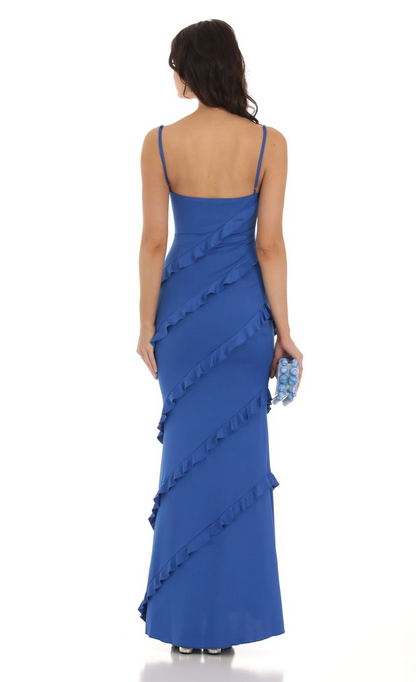 Lucy in the Sky Ruffle Maxi Dress