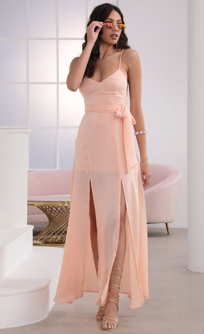 Lucy in the Sky Milan Satin Tie Maxi