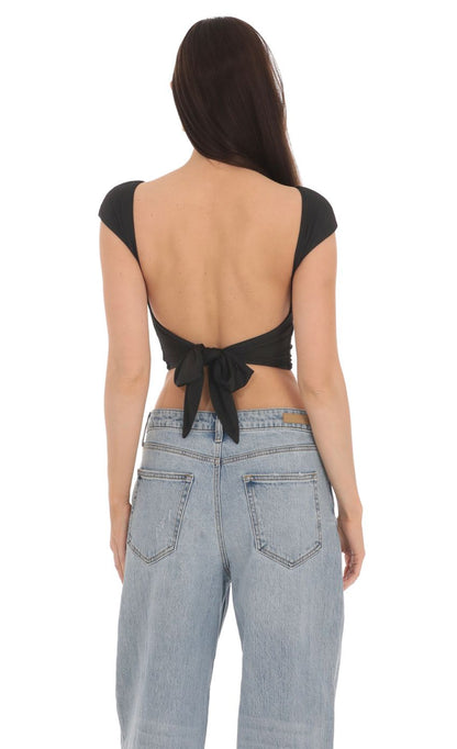 Lucy in the Sky Open Tie Back Top