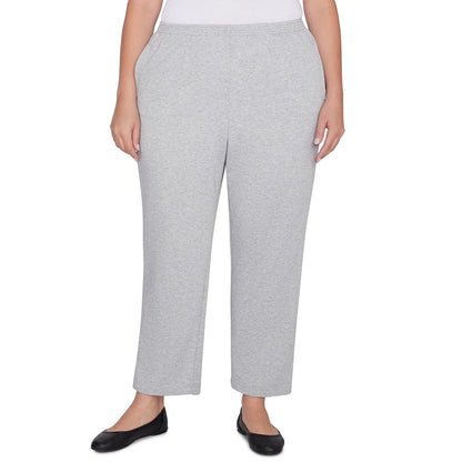 Alfred Dunner Women's French Terry Knit Casual Medium Length Pant