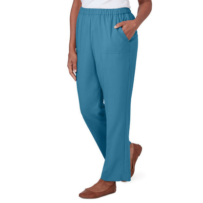 Alfred Dunner Women's Sedona Balanced Average Length Pant - MALLARD BLUE