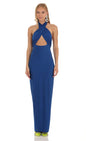 Lucy in the Sky Front Cross Halter Maxi Dress