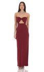 Lucy in the Sky Bow Cutout Strapless Maxi Dress