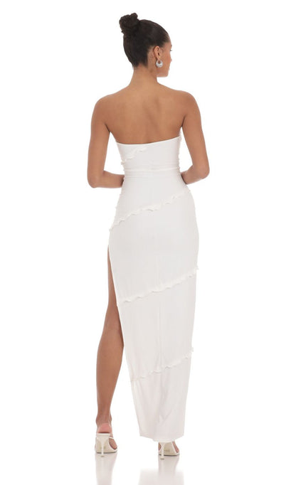 Lucy in the Sky Ruffle Strapless Dress