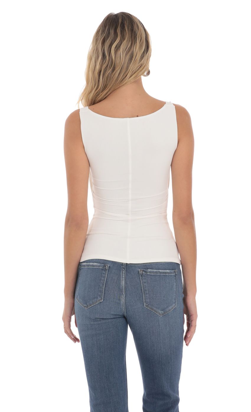 Lucy in the Sky Plunge Cutout Top