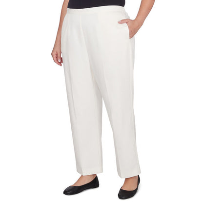 Alfred Dunner Women's Soft Heather Microfiber Short Length Pant