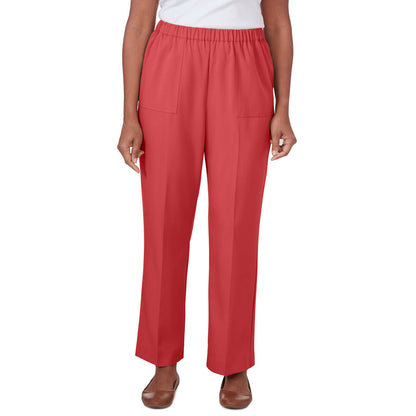 Alfred Dunner Women's Sedona Balanced Short Length Pant - CLAY