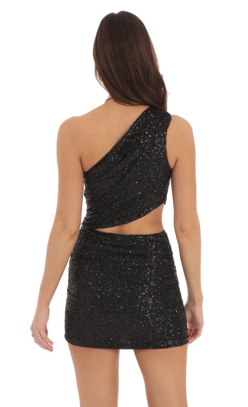 Lucy in the Sky One Shoulder Cutout Dress