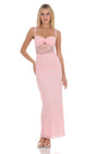 Lucy in the Sky Lace Twist Ruched Maxi Dress