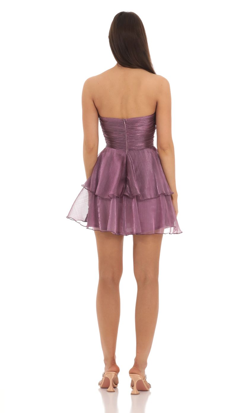 Lucy in the Sky Petal Ruffle Strapless Dress