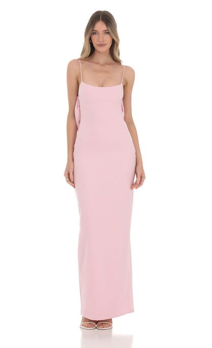 Lucy in the Sky Back Bow Maxi Dress