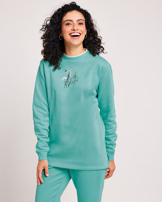 Blair Women's Better-Than-Basic Embroidered Tunic Sweatshirt 3