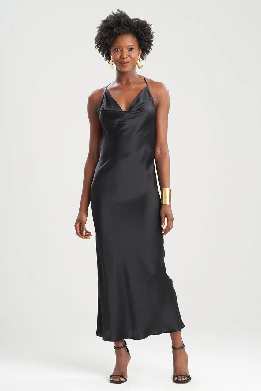 Natori Key Essentials Silk T-Back Gown