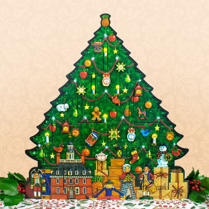 Byers' Choice Wood Christmas Tree Advent Calendar