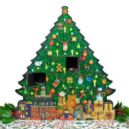 Byers' Choice Wood Christmas Tree Advent Calendar