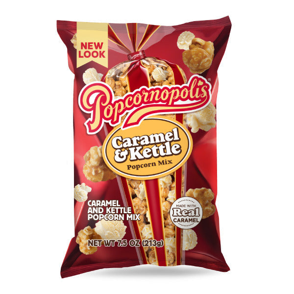 Popcornopolis Caramel & Kettle Popcorn Bag.