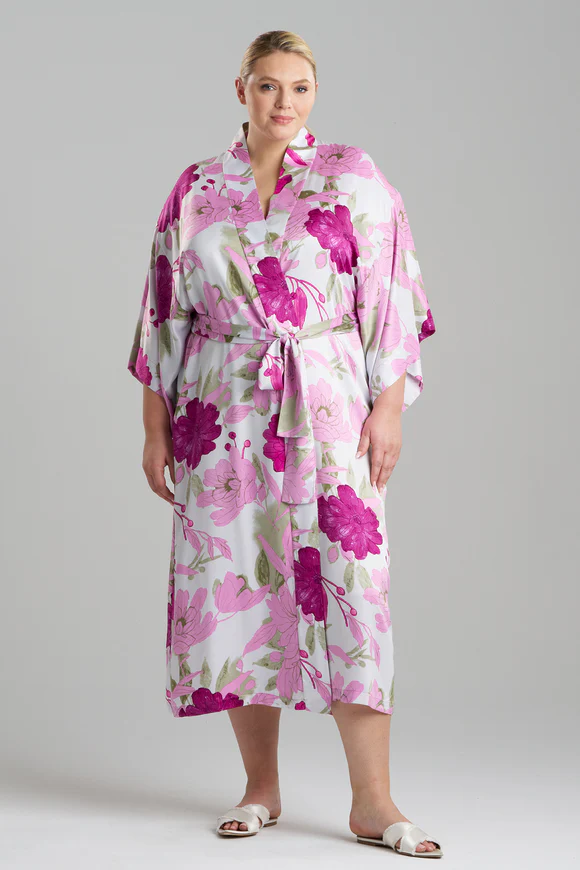 Natori Peony Blossom Kimono Robe