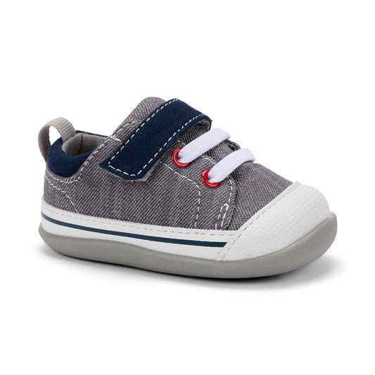 See Kai Run Boy's Stevie II (First Walker) Gray Denim