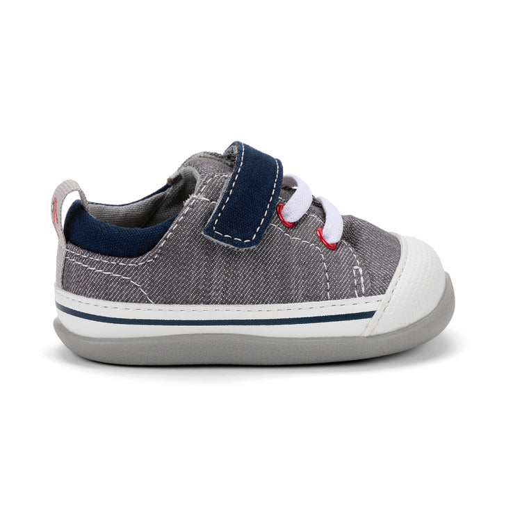 See Kai Run Boy's Stevie II (First Walker) Gray Denim