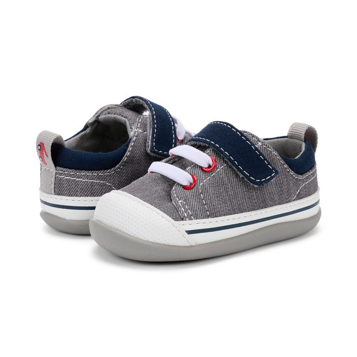 See Kai Run Boy's Stevie II (First Walker) Gray Denim