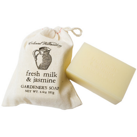 The Shops at Colonial Williamsburg Fresh Milk and Jasmine Garden Sack Soap