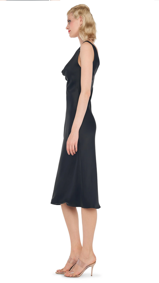 Norma Kamali Women's DEEP DRAPE NECK DRESS