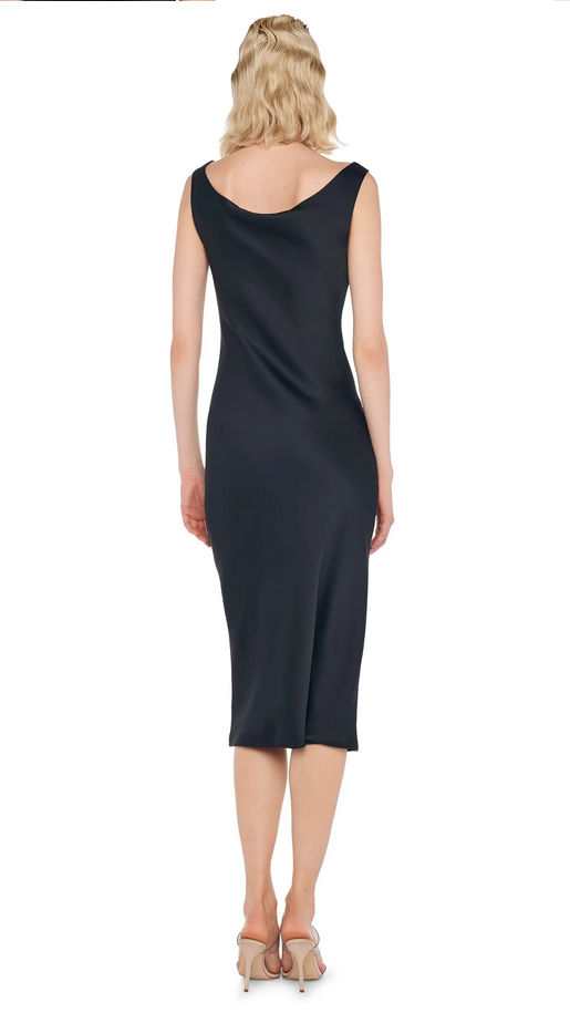 Norma Kamali Women's DEEP DRAPE NECK DRESS