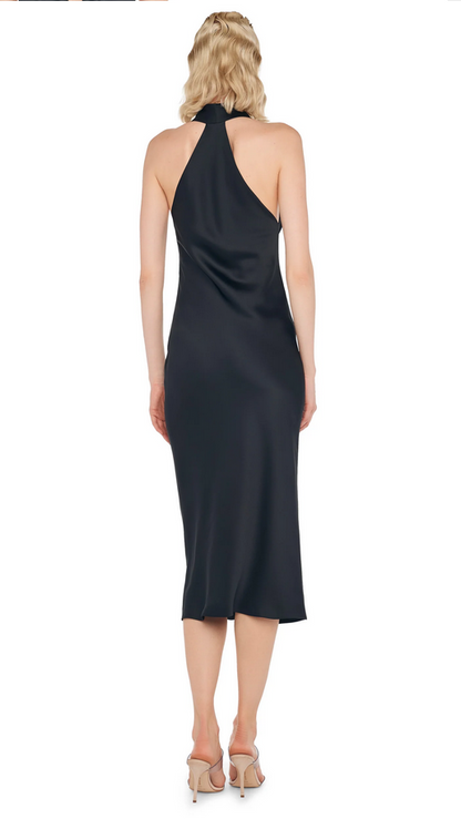 Norma Kamali Women's HALTER DRAPE DRESS