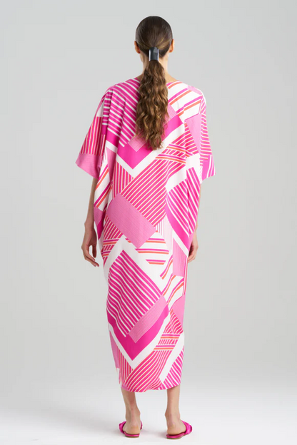 Natori Shima Zip Caftan