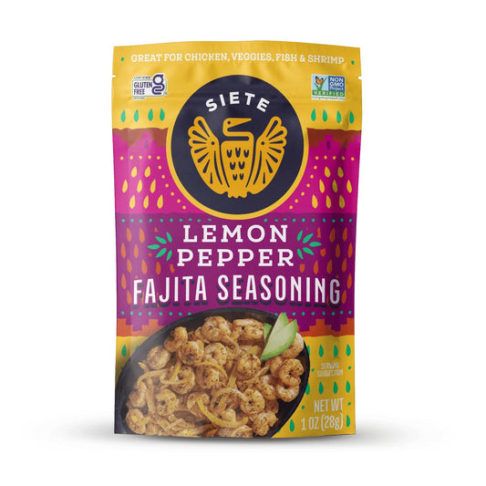 Siete Foods Lemon Pepper Fajita Seasoning 6 pack