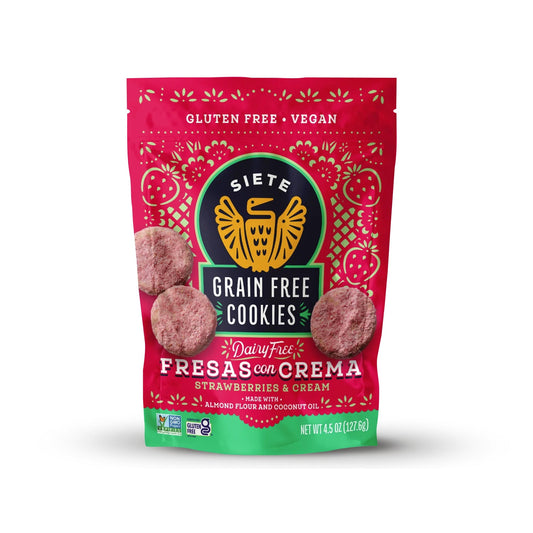 Siete Foods Fresas Con Crema Cookies - 6 Bags