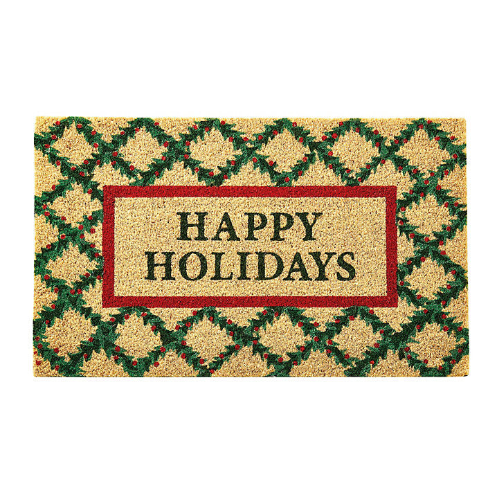 Ballard Designs Holiday Trellis Coir Mat