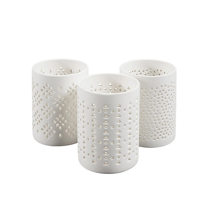 Ballard Designs Bisque Votive Holder - Set of 3