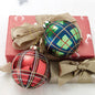 Ballard Designs Suzanne Kasler Plaid Glass Ornaments - Set of 12