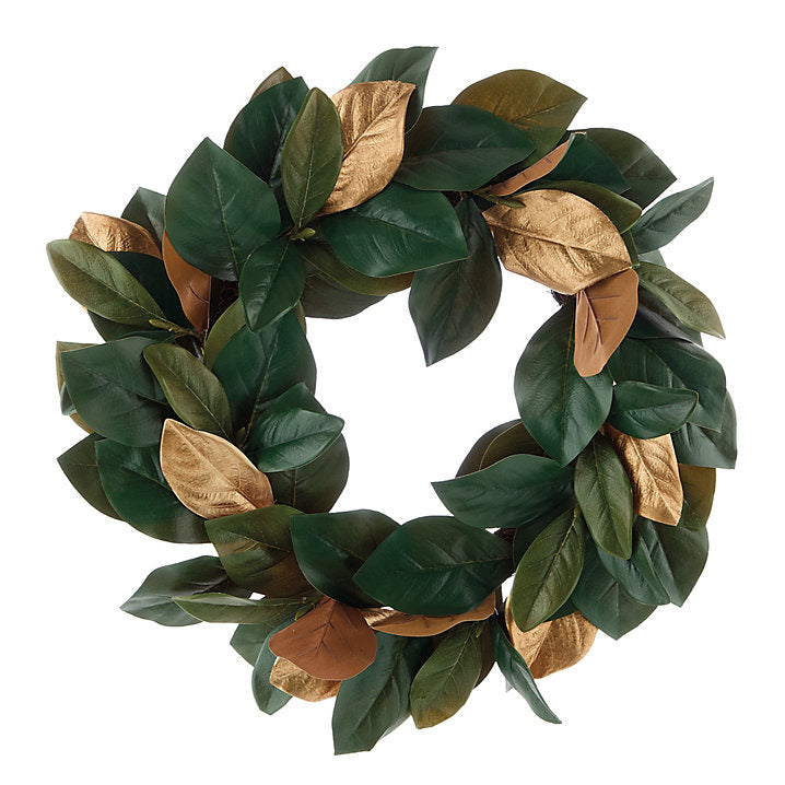 Ballard Designs Gold Magnolia Leaf Wreath