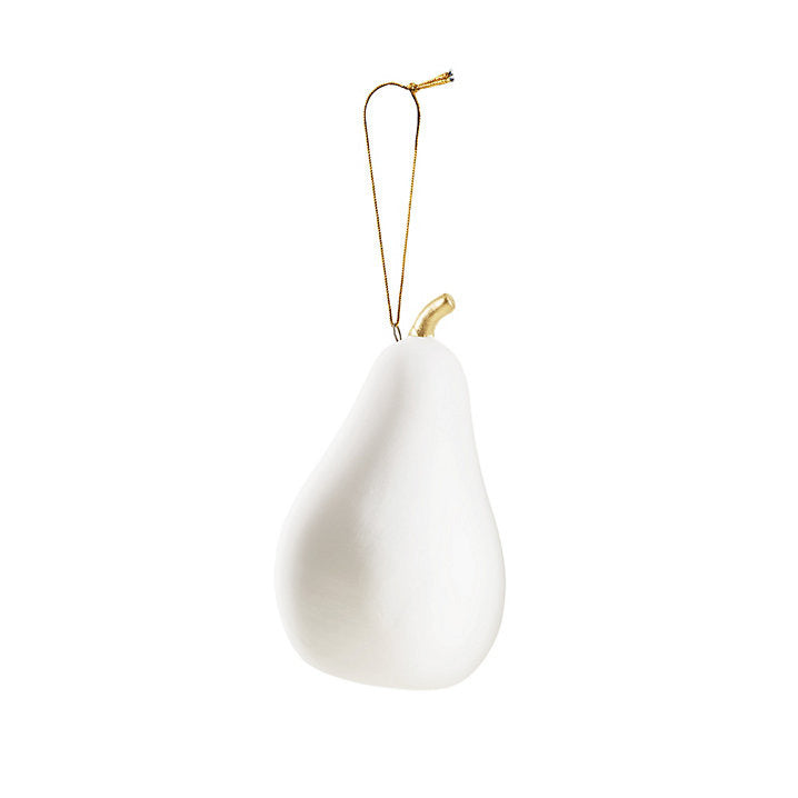 Ballard Designs Gold Stem Pear Ornament