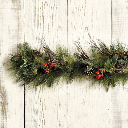 Ballard Designs Mixed Pine & Berry Garland