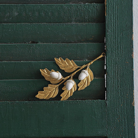 Ballard Designs Gilded Leaf Acorn Ornament